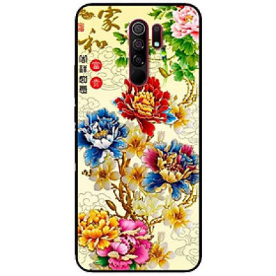 Ốp lưng dành cho Xiaomi Redmi 9 mẫu Mẫu Đơn Vàng Xanh