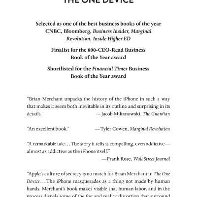 The One Device: The Secret History Of The Iphone