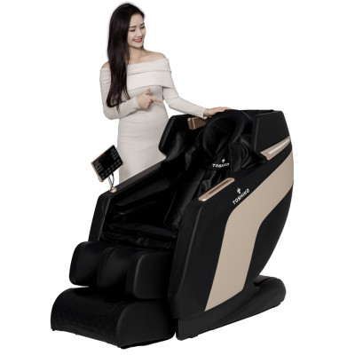 Ghế massage toàn thân Toshiko T86 Pro, ghế massage sử dụng con lăn 4D massage di chuyển, tính năng điều khiển giọng nói, nhiệt hồng ngoại