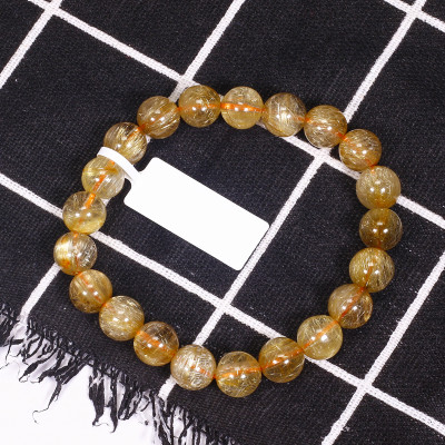 Vòng tay đá thạch anh tóc vàng AAA mệnh thủy, kim - Ngọc Quý Gemstones