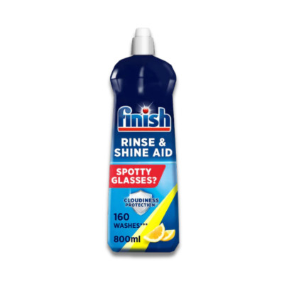 Nước Làm Bóng Finish dành cho máy rửa bát 800ML- FINISH RINSE & SHINE AID 800ML PACK LEMON- Hàng chính hãng.