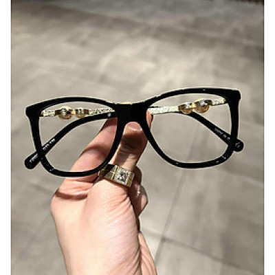 Kính mắt thời trang cao cấp cho nữ Mắt vuông form to gọng đính ngọc cao cấp
