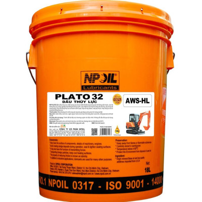 Dầu Thủy Lực NP PLATO 32 HL/HM - 18L (Xô/Can) - Hàng Chính Hãng