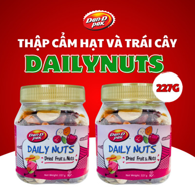 [Quà tết] Hộp 5 Hũ Hạt Thập Cẩm Hạt & Trái Cây, Hạt Dẻ Cười , Điều không muối, TC Premium mix, Nho đỏ Dan-D Pak