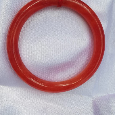 Vòng tay nữ đá Cẩm Thạch Đỏ Đẹp 53mm x cọng 7mm Nữ mệnh hỏa mệnh thổ 52kg - 58kg Hợp mệnh hợp công việc may mắn tốt đeo đẹp tay ạ