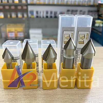 Mũi phay, mũi soi, mũi cắt rãnh V 60độ và 45độ cốt 1/4"(6.35mm) và cốt 1/2"(12.7mm) Arden (tùy chọn size)