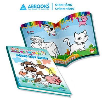 Sách - Bé tô màu và học tiếng anh theo chủ đề - Động vật nuôi