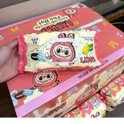 Khăn Giấy Ướt Labubu Phú Đạt 120 Tờ Không Mùi An Toàn Cho Da