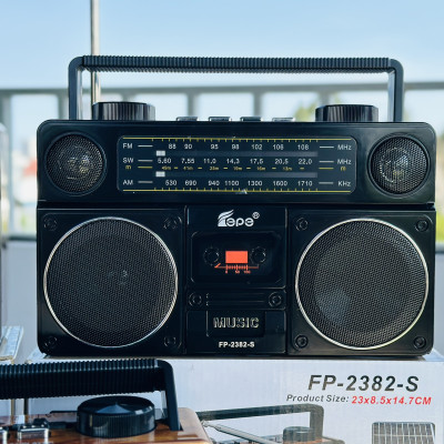 Đài Radio FM Bluetooth-Năng Lượng Mặt trời, FePe Model FP-2382-S-Hàng Chính Hãng BH:12Thang