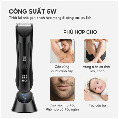 Máy cạo râu, tông đơ mini Lebenlang LBL3022 công suất 5W, Pin 600mAh, IPX5, bảo hành 2 năm - hàng chính hãng