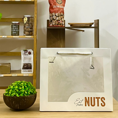 Quà Tặng Oaky - Combo Hạt Dinh Dưỡng Cao Cấp Hạnh Nhân, Quả Óc Chó, Hạt Hỗn Hợp - Tặng Túi Giấy Sang Trọng