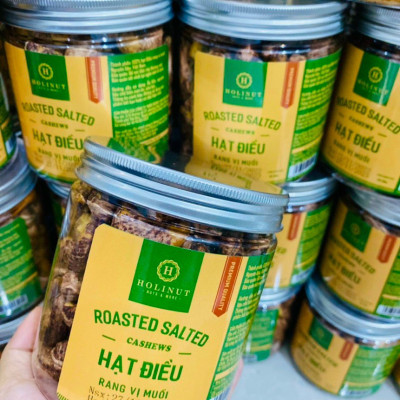 HẠT ĐIỀU RANG MUỐI BÌNH PHƯỚC NGUYÊN HẠT VỎ LỤA 500GRAM