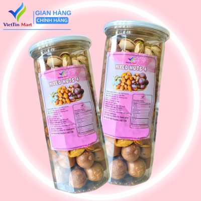 Combo Mix 4 Loại Hạt ( Hạt Dẻ Cười, Hạt Điều, Hạt Macca, Hạnh Nhân Rang Bơ) Viettin Mart 250g/ 500g