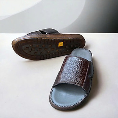 DÉP QUAI NGANG CHẤT LIỆU DA BÒ VATIS VA2046 | KHÂU ĐẾ CHẮC CHẮN