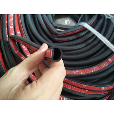 5 MÉT Gioăng cao su, ron cao su, gioăng chống ồn xe hơi chữ D (loại to KT 14x12mm) chống ồn, chống bụi