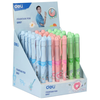 Bút Máy Nhựa Deli 0.5 mm - Phiên Bản Sơn Tùng M-TP Giới Hạn - Deli Q887 - Màu Xanh Dương