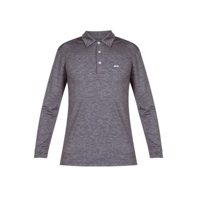 Áo thun dài tay cổ bẻ màu xám chì ALIGRO ALGAPD017