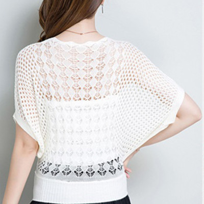 Áo len lưới mỏng tay cánh rơi hình mũ dễ thương Haint Boutique Al30