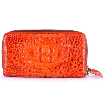  Bóp nữ da cá sấu Huy Hoàng 2 khóa nguyên con màu đen, nâu đỏ, nâu đất, vàng bò HT3260-61-62-63