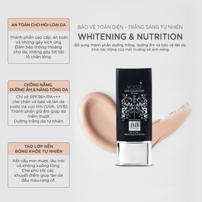 Kem BB VACCI - Che Khuyết Điểm - Lớp Nền Hoàn Chỉnh - Nâng Tone Da SPF36+PA++
