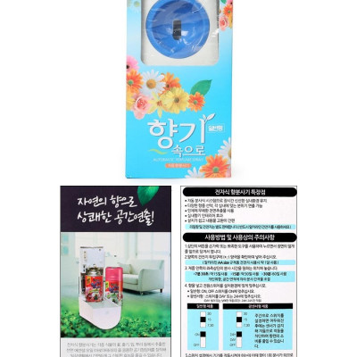 Bộ máy xịt phòng tự động Sandokkaebi + Chai xịt phòng hương nước hoa 300ml hàng nội địa khẩu Hàn Quốc