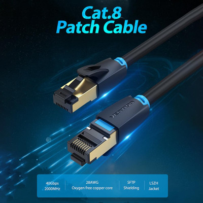 Cáp vá CAT840Gbps/Cáp mềm PVC với Áo khoác LSZH che chắn SFTP IKABI 3M