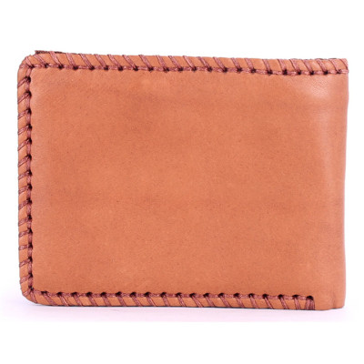 HJ2134 - Bóp nam Huy Hoàng đan viền màu da