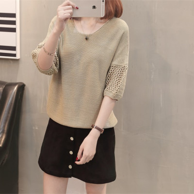 Áo len lưới cánh rơi nữ Al17