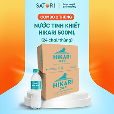 Combo 2 thùng nước tinh khiết Hikari (24 chai/thùng)