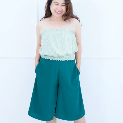 Áo ống LMcation Carol - Hoa Nhí Xanh Cốm