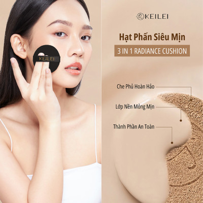 Phấn nước đa năng 3 trong 1  KEILEI -  3 in 1 Radiance Cushion  KEILEI