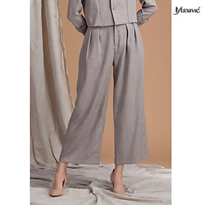 Quần tây xám đỏ cotton xô Maxivic M092318Q