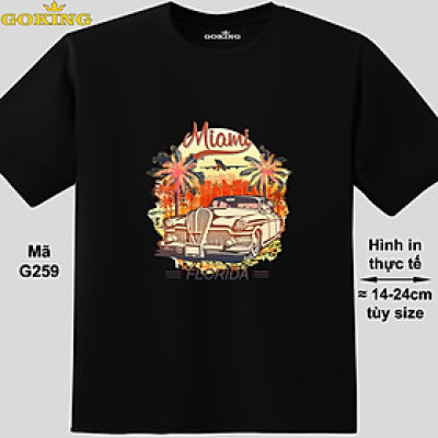 Miami FLORIDA, mã G259. Hãy tỏa sáng như kim cương, qua chiếc áo thun Goking siêu hot cho nam nữ trẻ em, áo phông cặp đôi, gia đình, đội nhóm