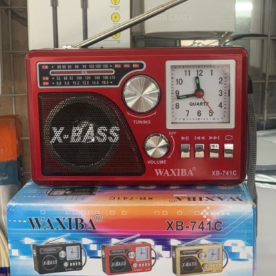 Đài Radio Nghe Nhạc, Đài Radio Waxiba XB-741C FM-AM-SW Cao Cấp-Usb-Thẻ Nhớ-Aux-Đèn Pin-Hàng Chính Hãng