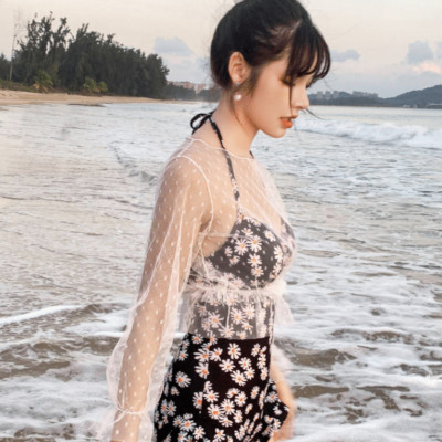 Bộ đồ bơi bikini nữ giấu bụng che nắng 1 mảnh đi tắm biển tôn dáng sang chảnh - B.02