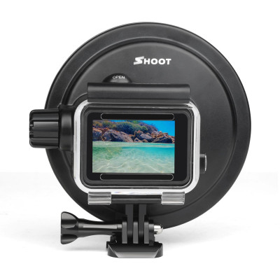 Vỏ SHOOT  lặn không thấm nước với  kính lúp 10x Tương thích với GoPro Hero 7/6/5