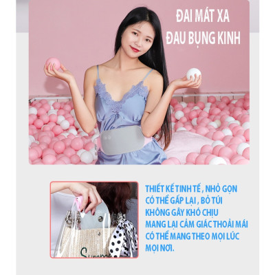 [Máy] Đai Đeo Massage Giảm Đau, Tan Mỡ Bụng, Sưởi Ấm Bụng Phụ Nữ Kỳ Kinh Nguyệt Bằng Sóng Hồng Ngoại Cao Cấp Chính Hãng