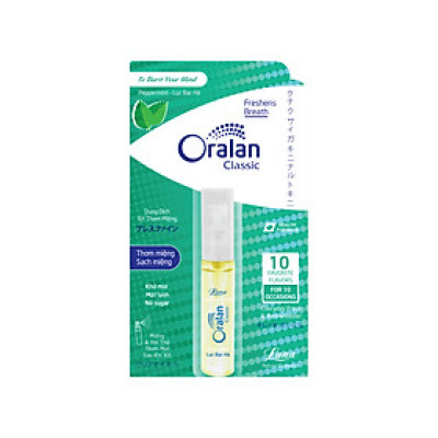 Dung Dịch XịtThơmMiệng ORALAN Classic - Lục Bạc Hà 8ml