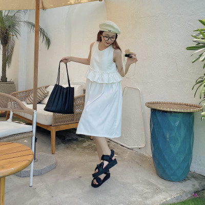 Giày Sandal Nữ The Bily 01W Quai Chéo Dây Rút - Màu Xám BL01WX