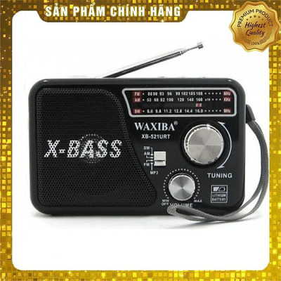 Đài Radio FM WAXIBA XB-521URT  Đài FM 521 Có Hỗ Trợ Thẻ Nhớ TF Và USB Có Đèn Pin . Bảo Hành Lên Đến 6Tháng-Hàng Chính Hãng