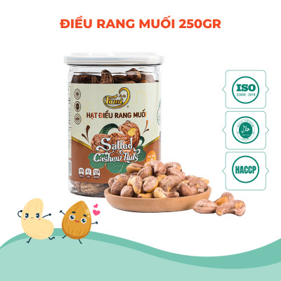 Hạt Điều Rang Muối Vỏ Lụa Hũ Nắp Nhôm Fami (250g)