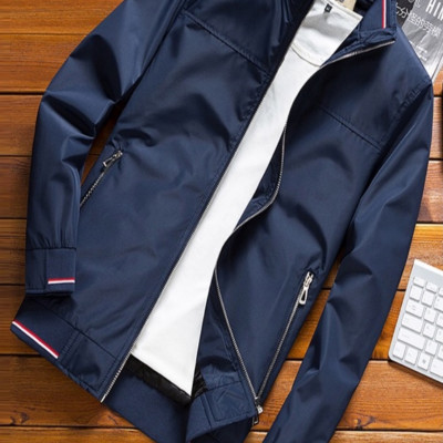 Áo Khoác Dù Dày Nam Hai Lớp Xanh Đen Phối Viền Cao Cấp ShopN6 - ADS28