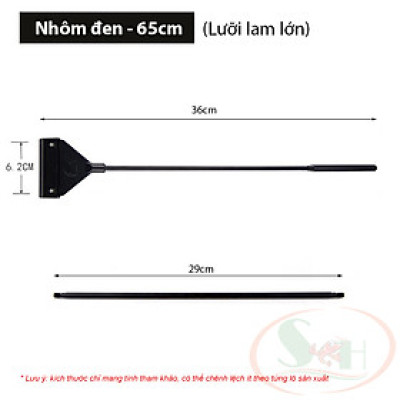 Dao cạo rêu Mufan nhôm đen, inox vệ sinh rêu tảo bám kính bể thủy sinh cá tép