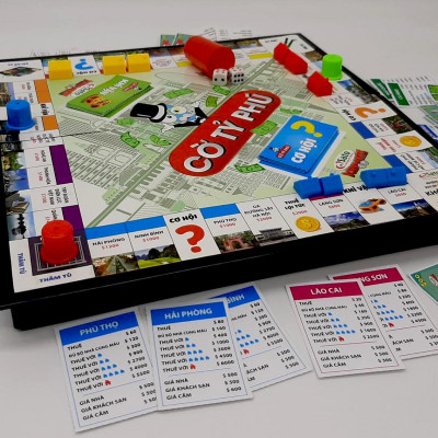 Cờ Tỉ Phú MoNoPoLy Vui Nhộn cho bé - Hàng Việt Nam SATO có hướng dẫn tiếng việt Bibebo
