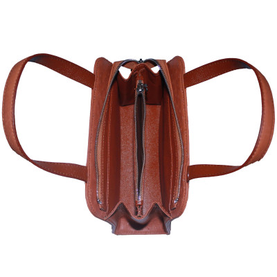 HJ6463-64-65-66 - Túi xách nữ da đà điểu cỡ nhỏ màu đen, nâu đất, vàng bò, nâu đỏ