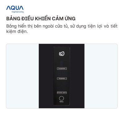 Freeship Toàn Quốc - Tủ lạnh ngăn đông dưới Aqua 324 Lít AQR-IG378EB(GB) - Bảo hàng 2 năm - Hàng chính hãng
