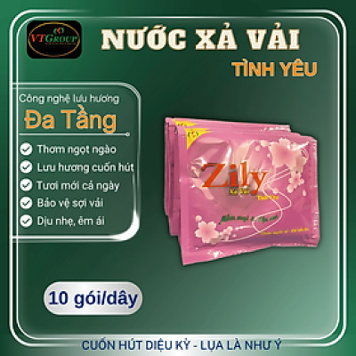 Nước xả vải Zily 20ml (10 gói/ dây)