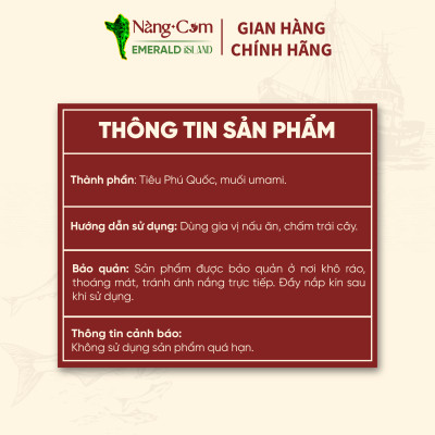 Muối Hồng Tiêu Umami Phú Vị - Đặc Sản Phú Quốc - Nàng Cơm