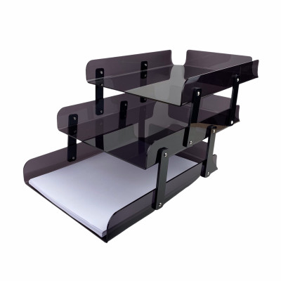 Kệ 3 tầng mica Enter D03 A4 xếp  24cm x 34cm x 22.5cm