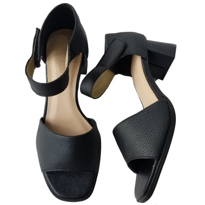 Giày Sandal Cao Gót Da Bò BIGGBEN Cao 5 Phân SDCG132